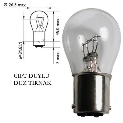 12 Volt 1176 21/5 Watt Stop Sinyal Ampulu Narva NRV17918 ÇD